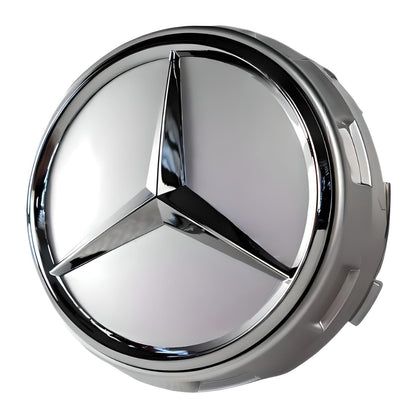 Mercedes-Benz Elevated Hub Caps | Platinum Silver